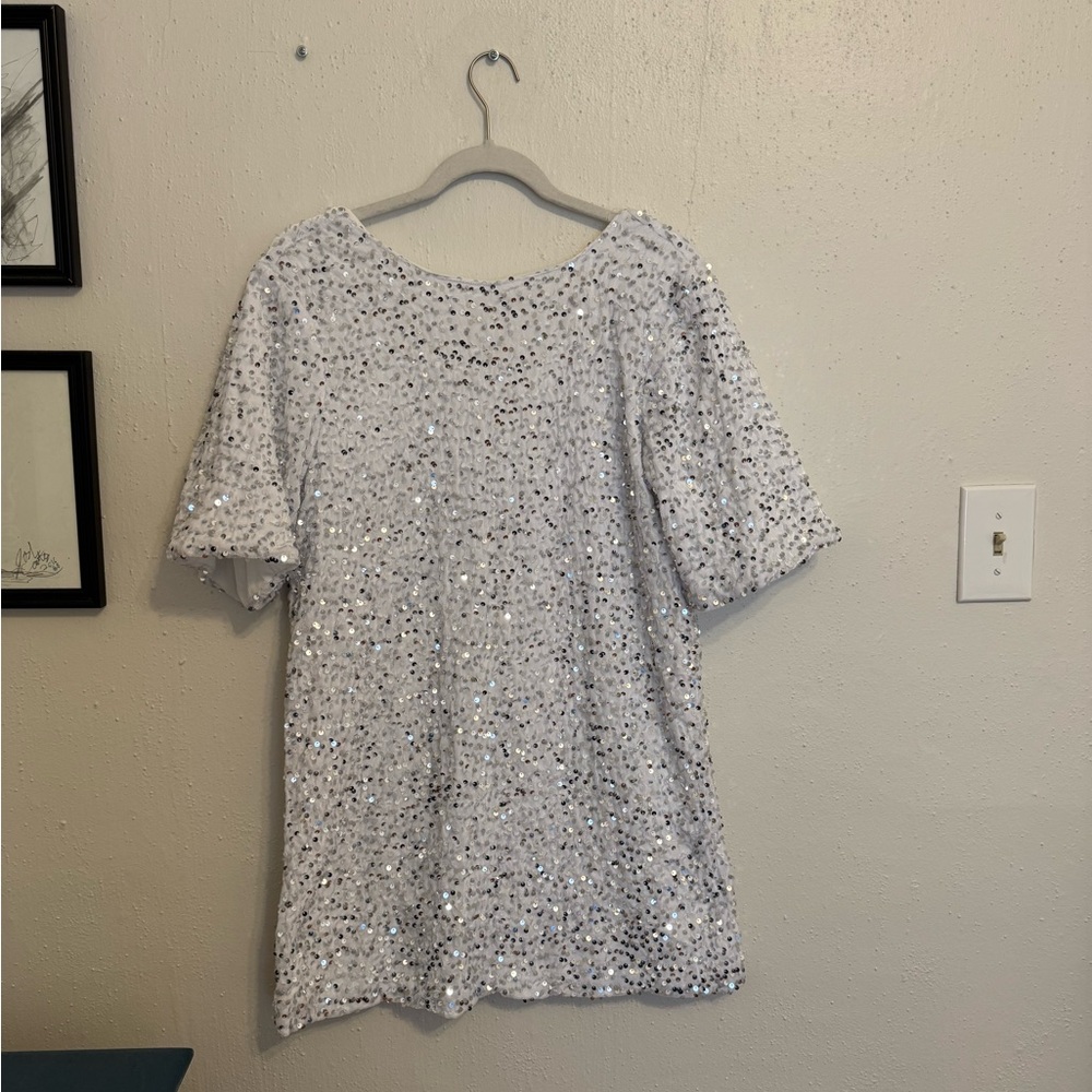 White Sequin Dress